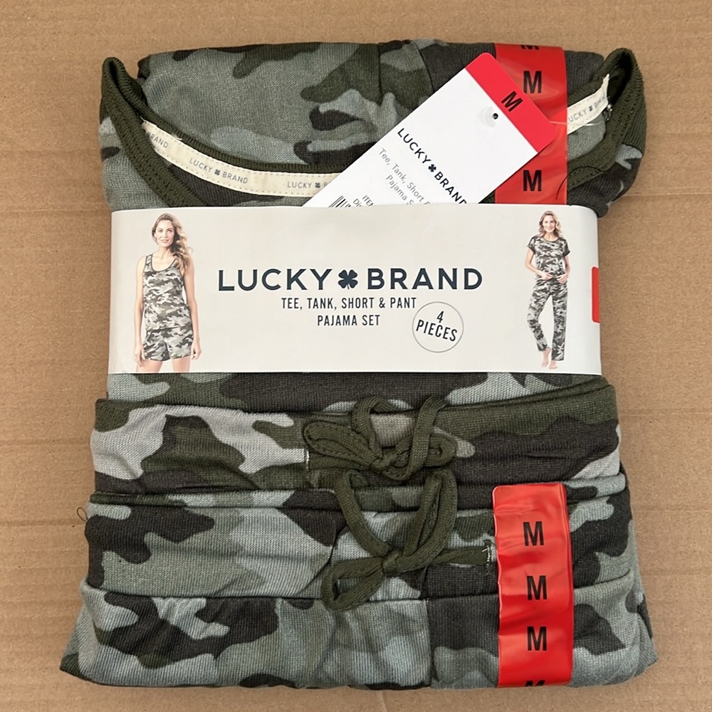 New Lucky Brand Ladies' 4-Piece Pajama Set